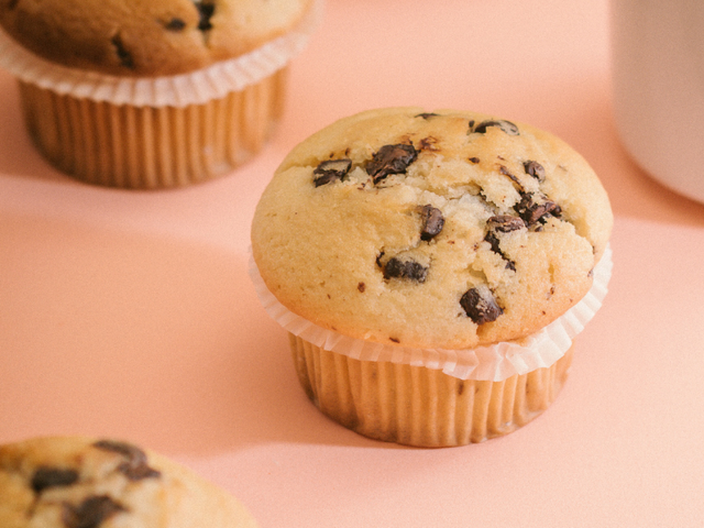 Peanut Butter Banana Chocolate Chip Muffins