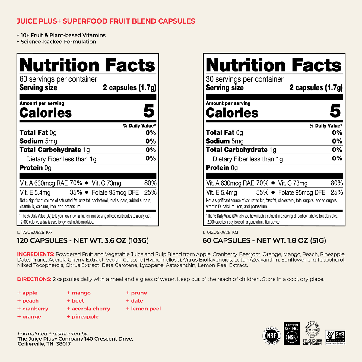 Fruit & Vegetable Blend Capsules (Healthy Starts 13+)