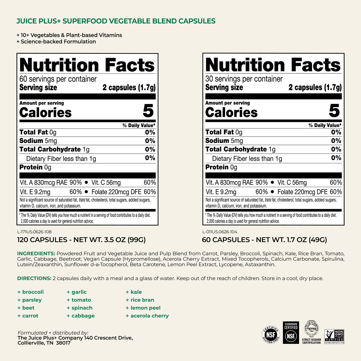Fruit & Vegetable Blend Capsules (Healthy Starts 4-12)